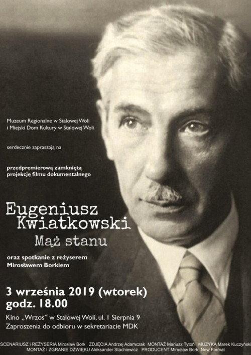 Eugeniusz Kwiatkowski. The Statesman 2018 official movie poster