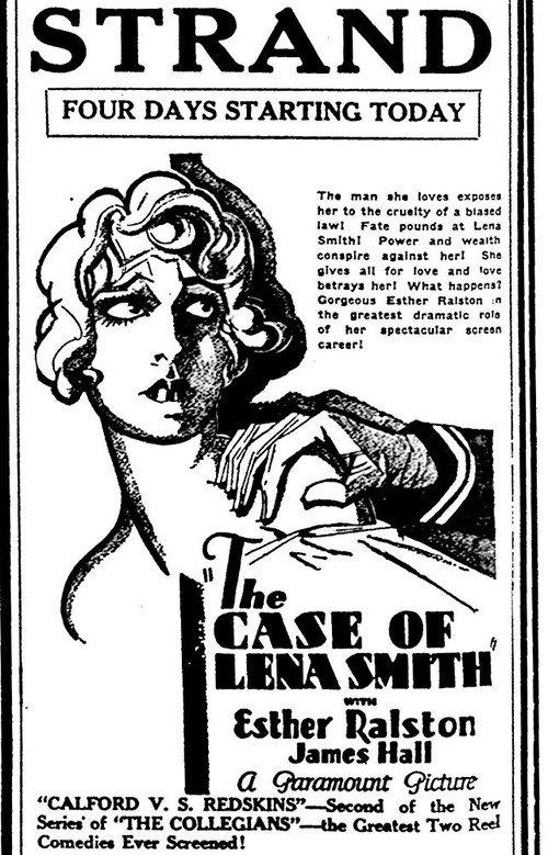 The Case of Lena Smith 1929 official movie poster