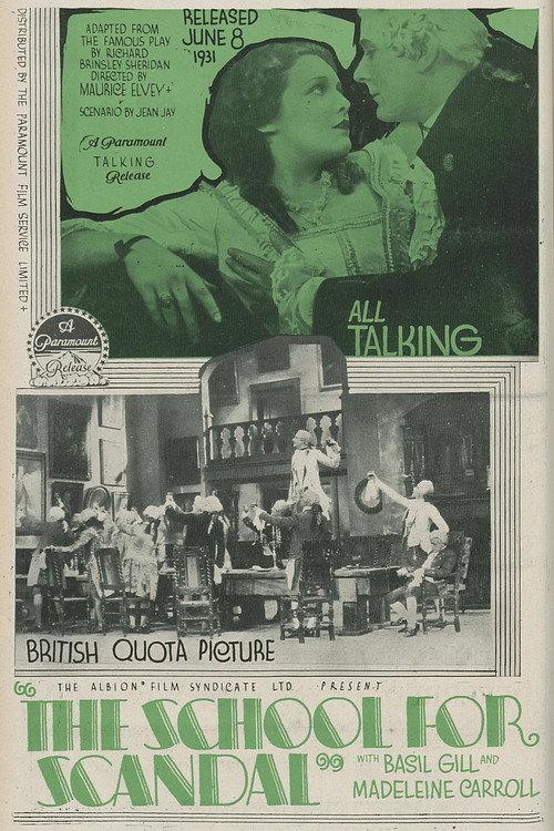 The School for Scandal 1930 official movie poster