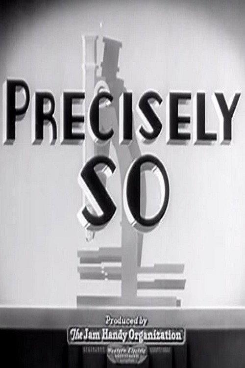 Precisely So 1937 official movie poster