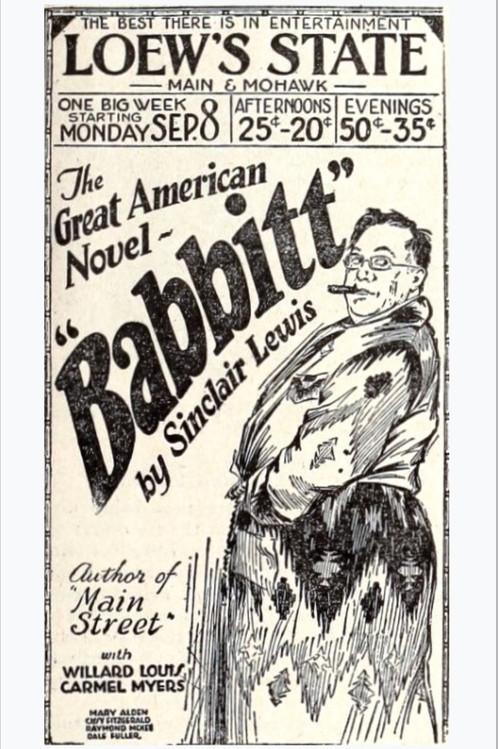 Babbitt 1924 official movie poster