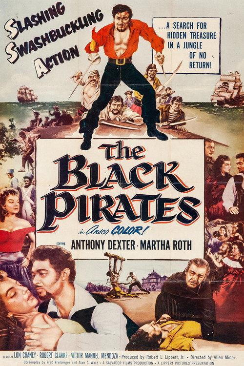 The Black Pirates 1954 official movie poster