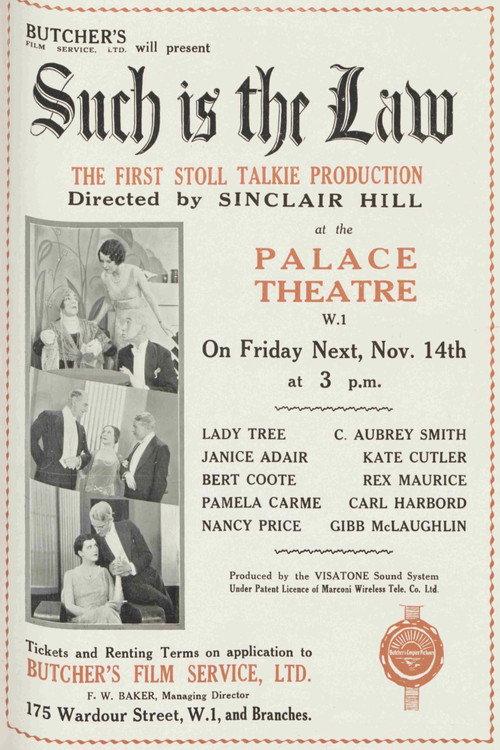 Such Is the Law 1930 official movie poster