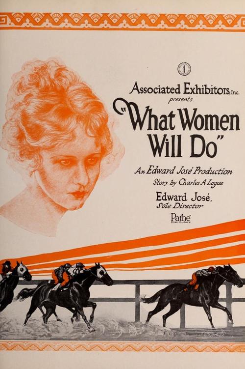 What Women Will Do 1921 official movie poster