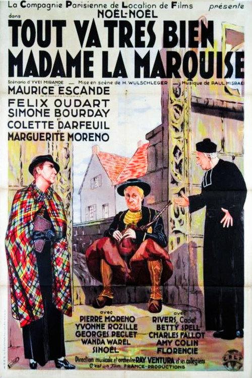 Everything is Going Very Well Madame la Marquise 1936 official movie poster