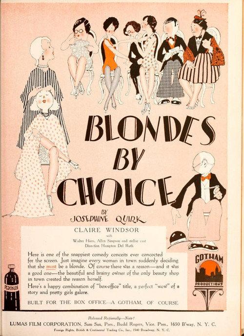 Blondes by Choice 1927 official movie poster