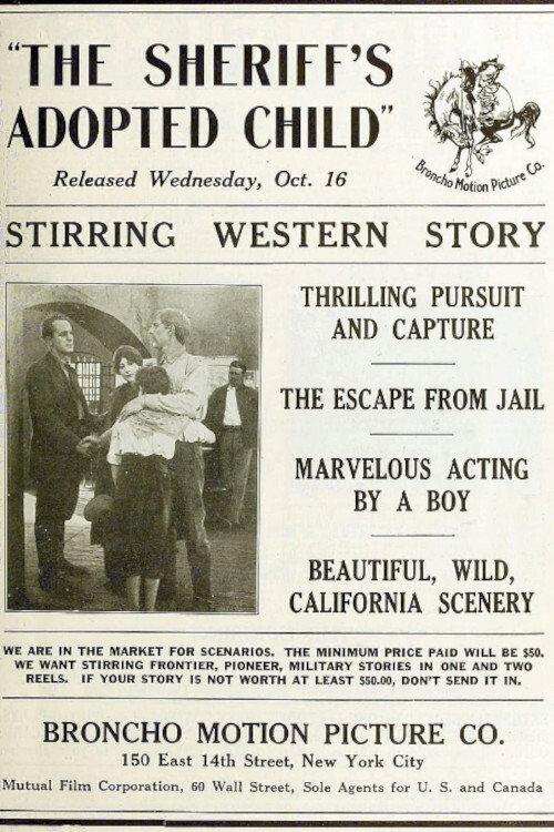 The Sheriff's Adopted Child 1912 official movie poster