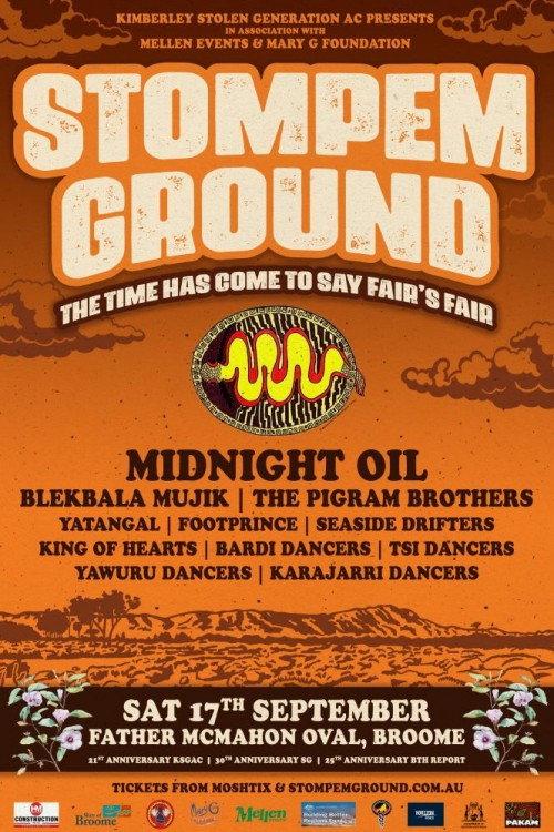 Stompem Ground 2022 - Midnight Oil 2022 official movie poster