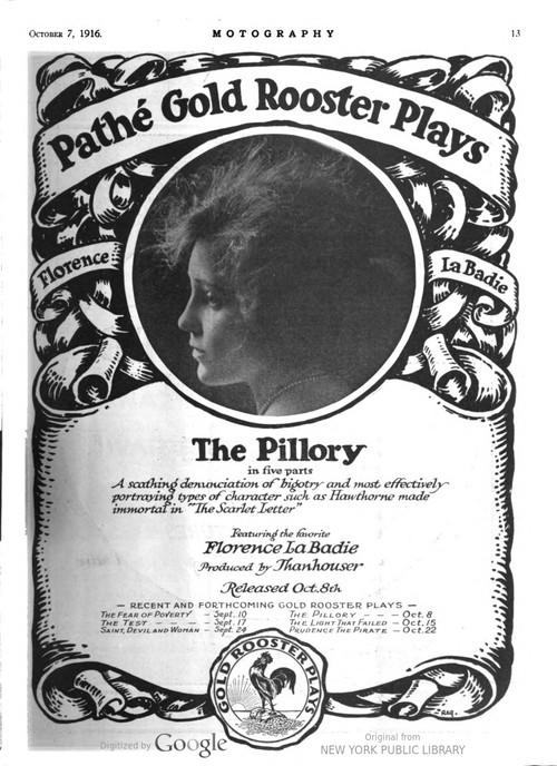 The Pillory 1916 official movie poster