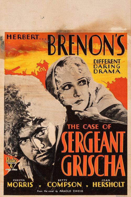 The Case of Sergeant Grischa 1930 official movie poster