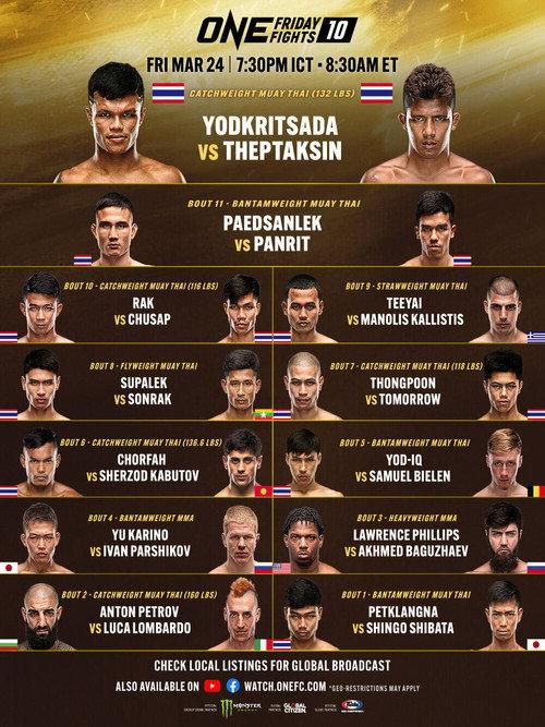 ONE Friday Fights 10: Yodkrisada vs. Thepthaksin 2023 official movie poster