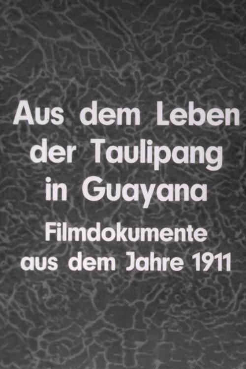 Aus dem Leben der Taulipang in Guayana 1911 official movie poster
