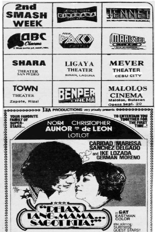 Relax Lang, Mama ... Sagot Kita 1976 official movie poster