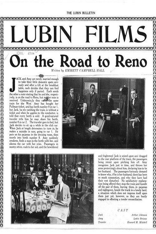 On the Road to Reno 1915 official movie poster