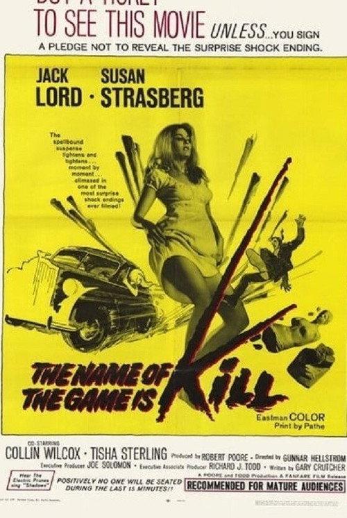 The Name of the Game Is Kill 1968 official movie poster
