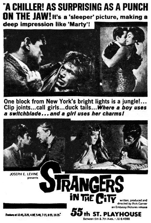 Strangers in the City 1962 official movie poster