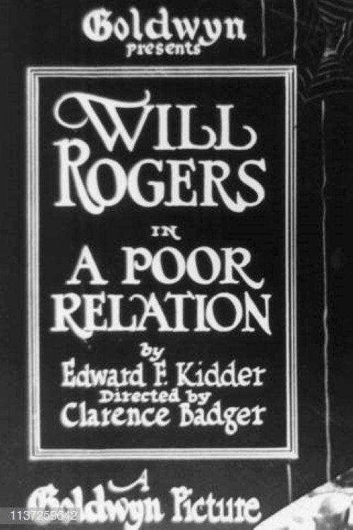 A Poor Relation 1921 official movie poster