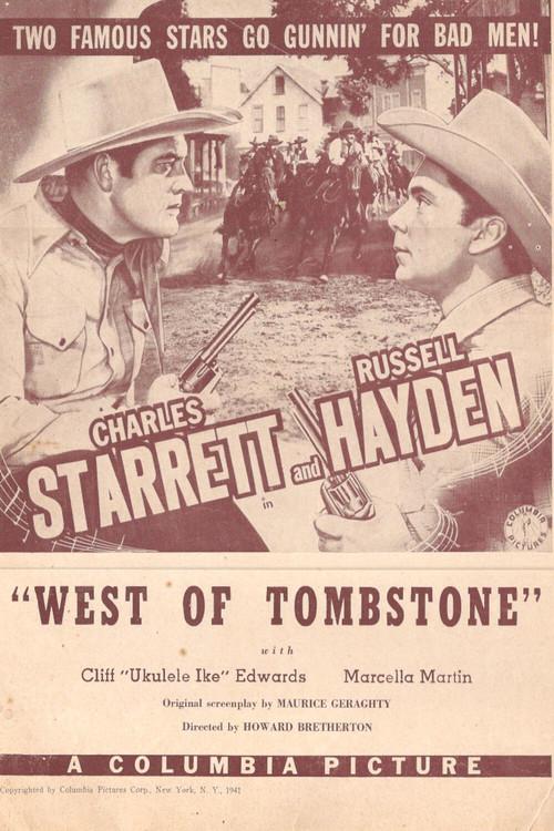 West of Tombstone 1942 official movie poster