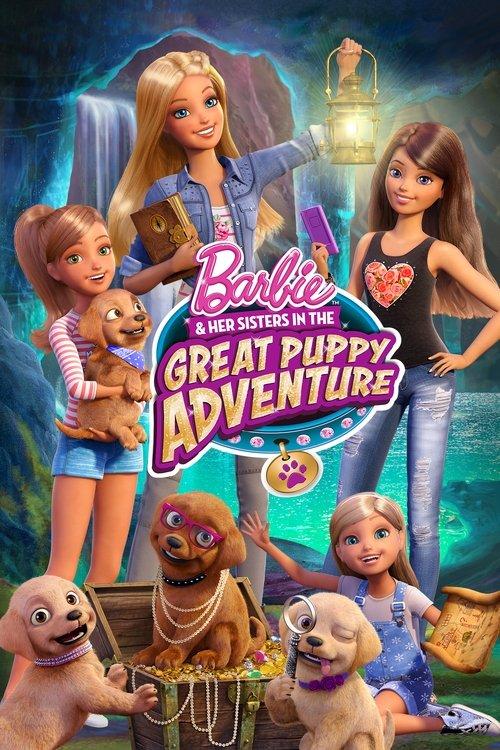 Barbie & Her Sisters in the Great Puppy Adventure 2015 official movie poster