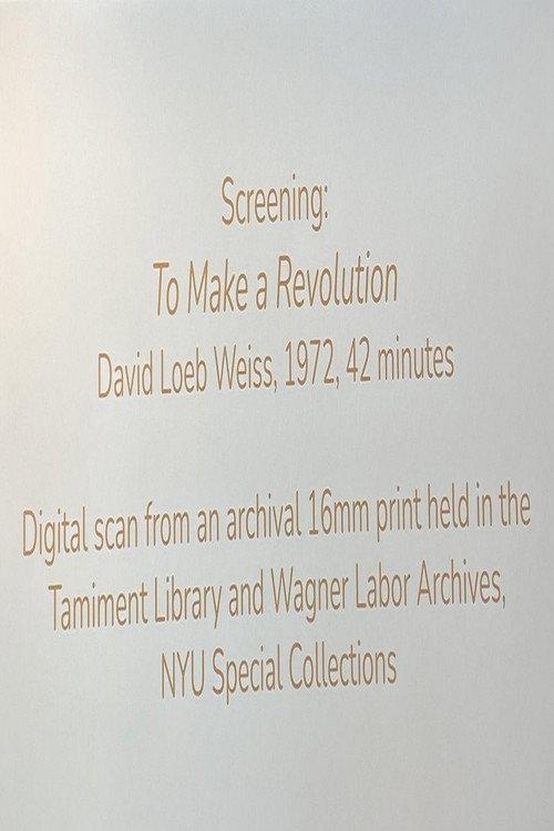 To Make a Revolution 1972 official movie poster