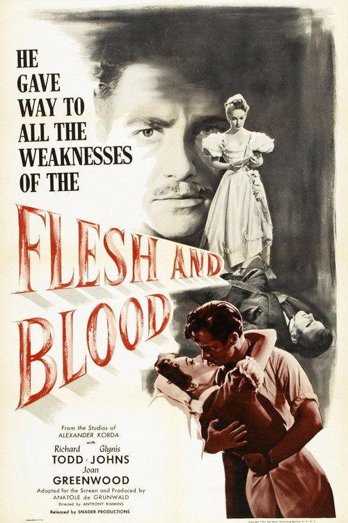 Flesh and Blood 1951 official movie poster