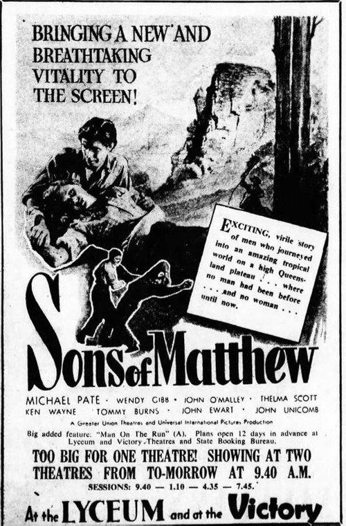Sons of Matthew 1949 official movie poster