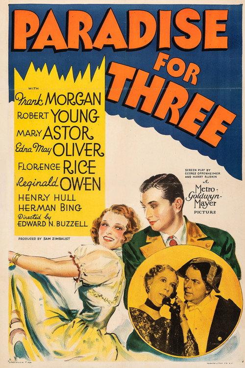 Paradise for Three 1938 official movie poster