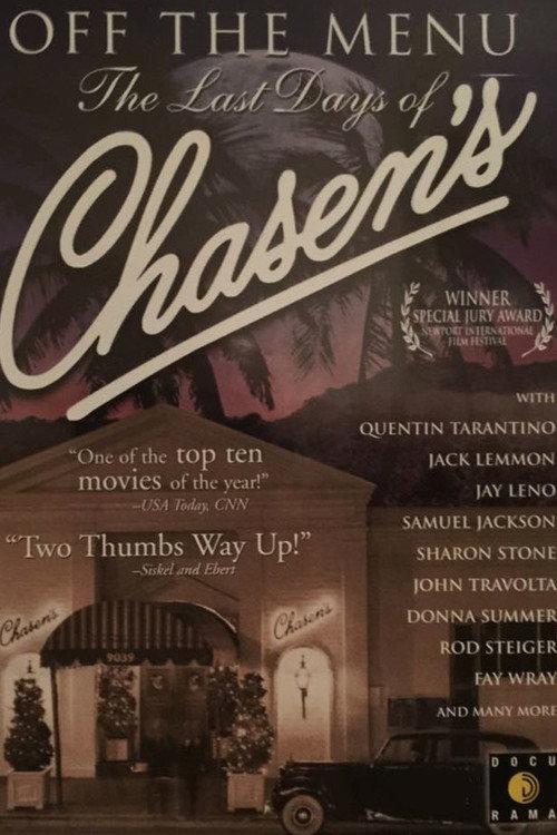 Off the Menu: The Last Days of Chasen's 1998 official movie poster