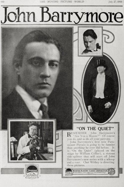 On the Quiet 1918 official movie poster