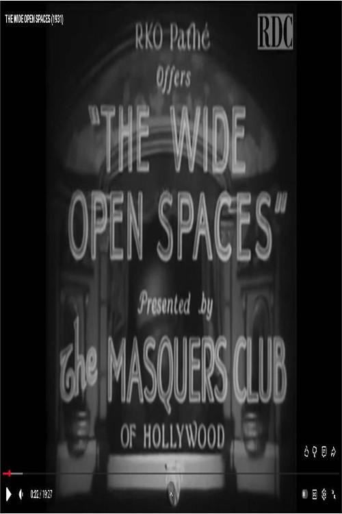 The Wide Open Spaces 1931 official movie poster