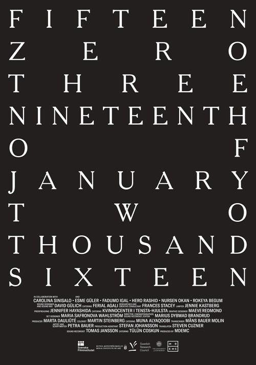 fifteen zero three nineteenth of january two thousand sixteen 2024 official movie poster