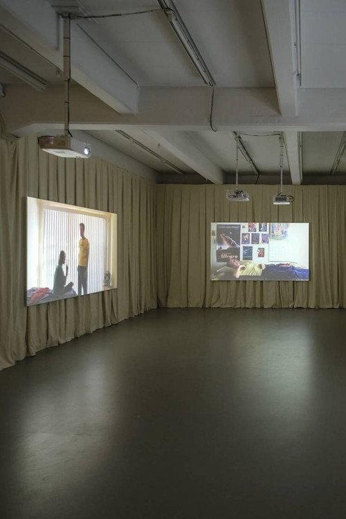 Art installation of ILOVERUSS  official movie poster