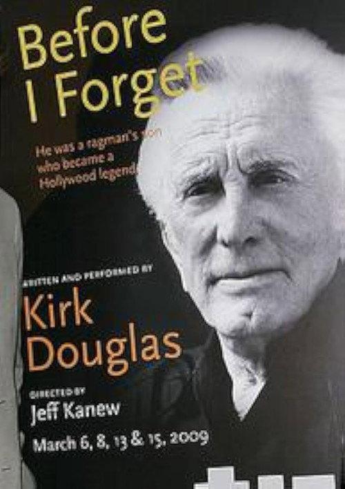 Kirk Douglas: Before I Forget 2009 official movie poster