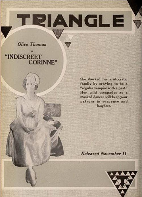 Indiscreet Corinne 1917 official movie poster