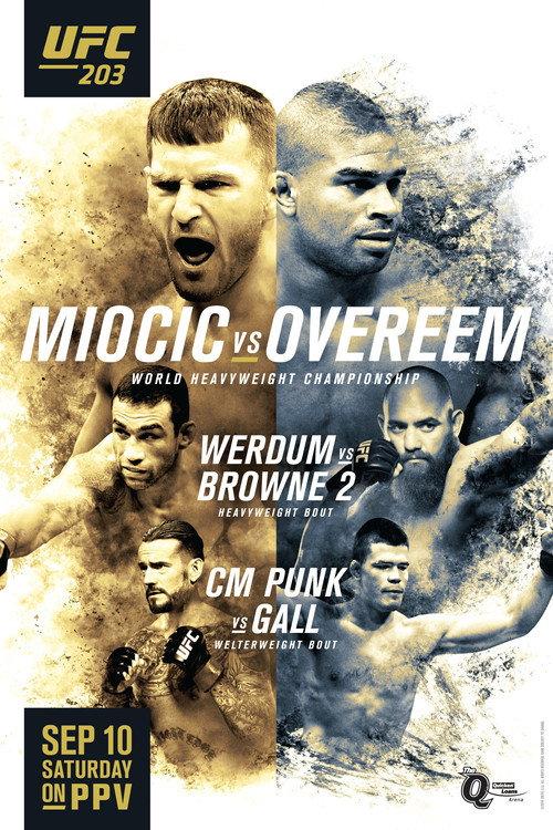 UFC 203: Miocic vs. Overeem 2016 official movie poster