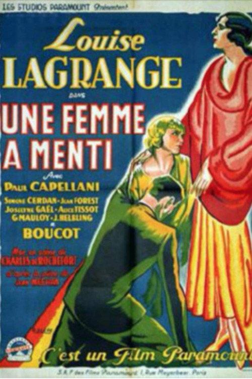 Une femme a menti 1930 official movie poster