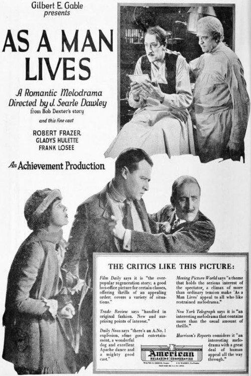As a Man Lives 1923 official movie poster