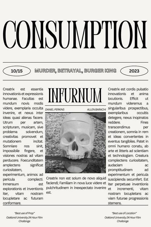 Consumption 2023 official movie poster