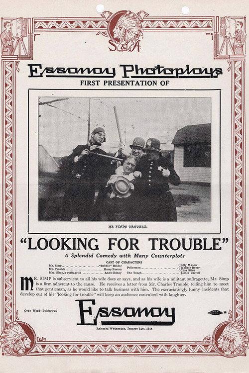 Looking for Trouble 1914 official movie poster
