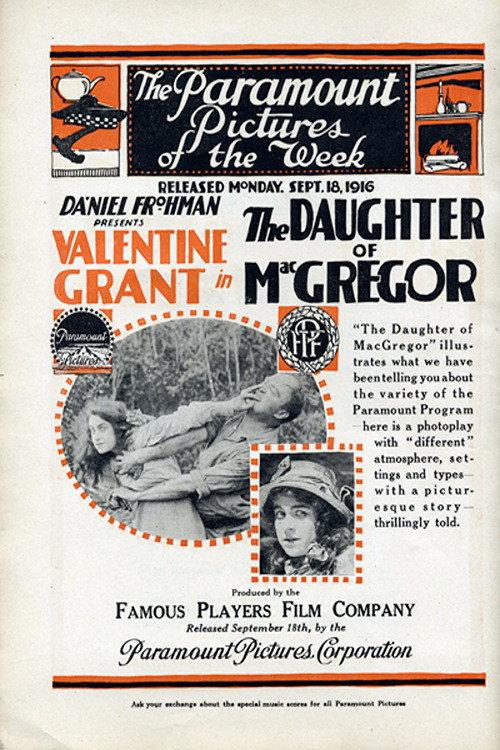The Daughter of MacGregor 1916 official movie poster