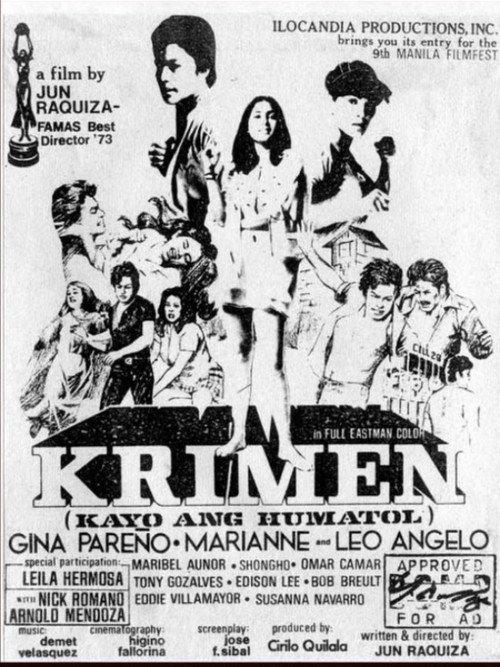 Crime 1974 official movie poster