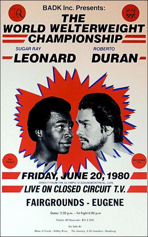 Sugar Ray Leonard vs. Roberto Duran 1980 official movie poster