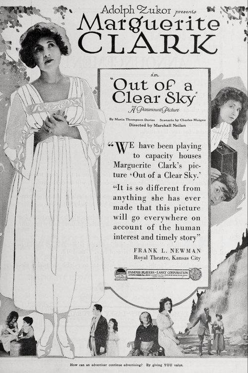 Out of a Clear Sky 1918 official movie poster