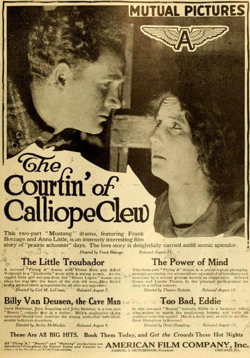 The Courtin' of Calliope Clew 1916 official movie poster