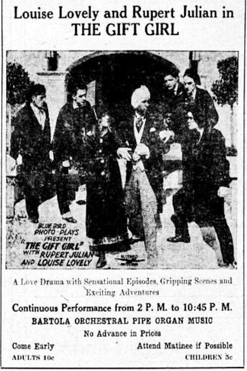 The Gift Girl 1917 official movie poster