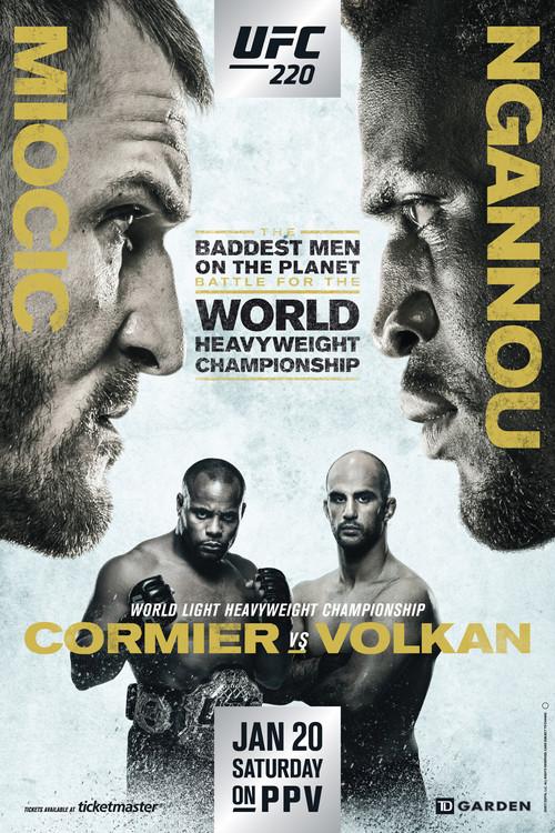 UFC 220: Miocic vs. Ngannou 2018 official movie poster