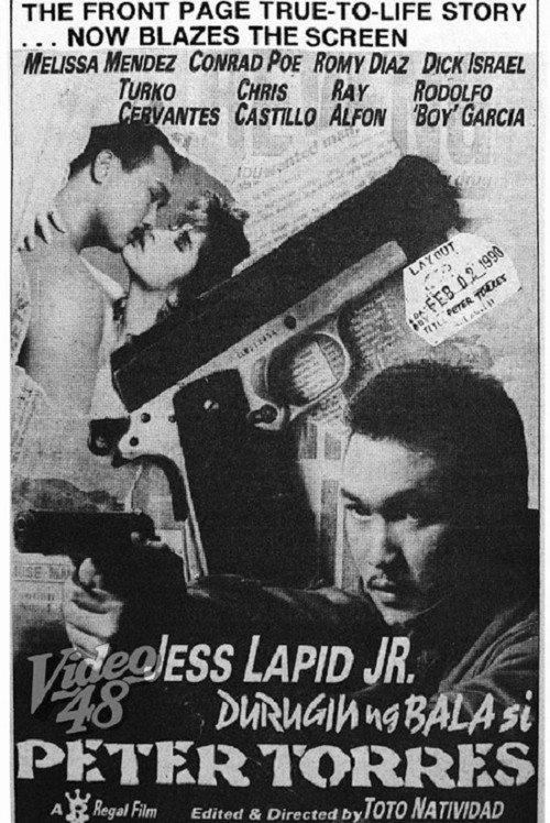 Durugin ng Bala si Peter Torres 1990 official movie poster