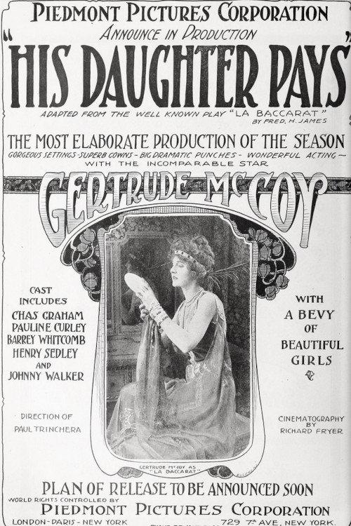His Daughter Pays 1918 official movie poster