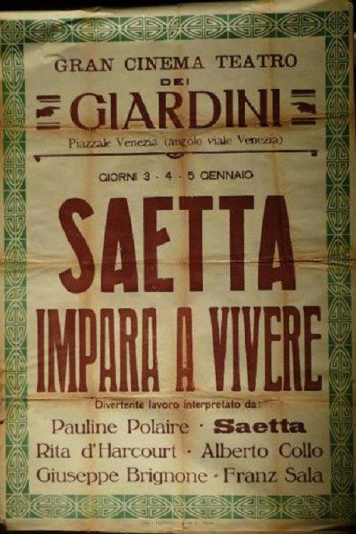 Saetta impara a vivere 1924 official movie poster