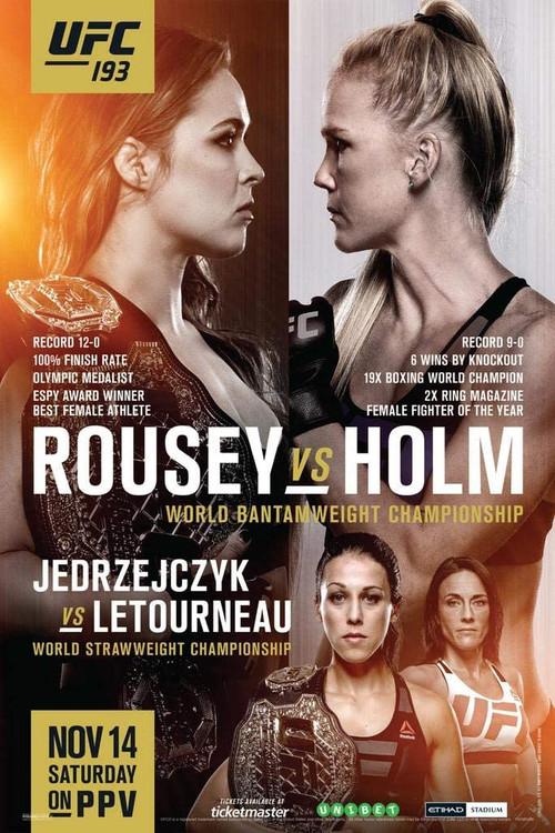 UFC 193: Rousey vs. Holm 2015 official movie poster